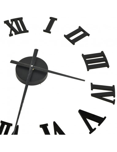 Orologio da Parete 3D Design Moderno Nero 100 cm XXL