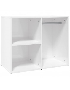 Armadietto Cosmetici Bianco Lucido 80x40x65cm Legno Multistrato 2