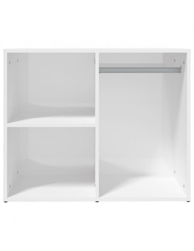 Armadietto Cosmetici Bianco Lucido 80x40x65cm Legno Multistrato
