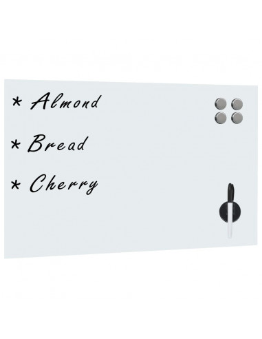 Lavagna Magnetica a Parete in Vetro 50x30 cm