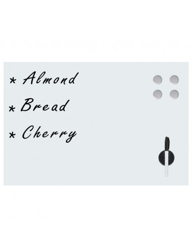 Lavagna Magnetica a Parete in Vetro 50x30 cm