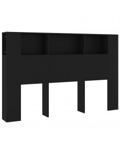 Testiera con Scomparti Nera 160x18,5x104,5 cm 2