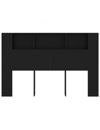 Testiera con Scomparti Nera 160x18,5x104,5 cm