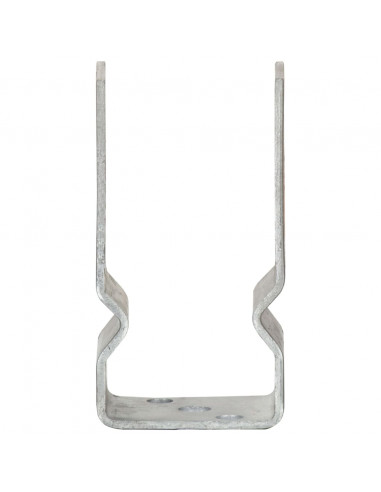 Picchetti per Recinzione 6 pz Argento 7x6x15 cm Acciaio Zincato