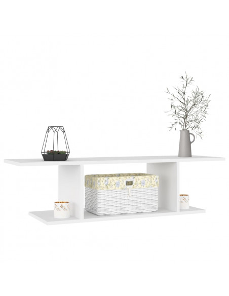 Mobile Porta TV a Parete Bianco 103x30x26,5 cm