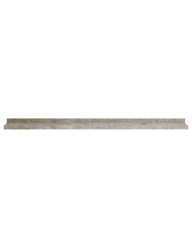 Mensole da Parete 4 pz Grigio Cemento 100x9x3 cm