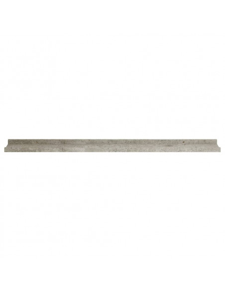 Mensole da Parete 4 pz Grigio Cemento 100x9x3 cm