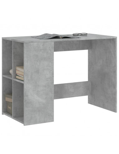 Scrivania Grigio Cemento 102x50x75 cm in Legno Multistrato