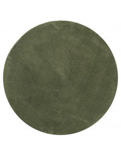 Tappeto Pelo Corto HUARTE Morbido Lavabile Verde Bosco Ø 200 cm 2