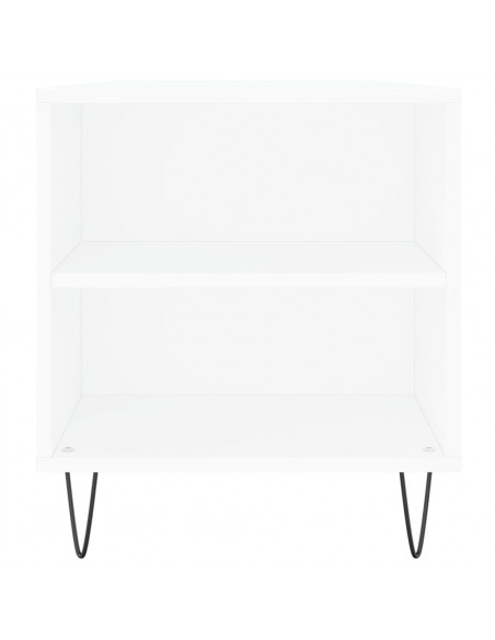 Tavolino da Salotto Bianco 102x44,5x50 cm in Legno Multistrato