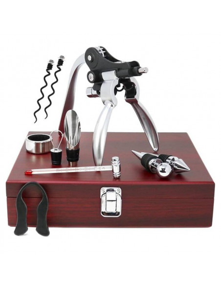 HI Set Accessori Vino 10 pz con Custodia