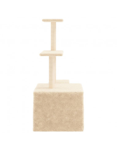 Albero per Gatti con Tiragraffi in Sisal Crema 110 cm