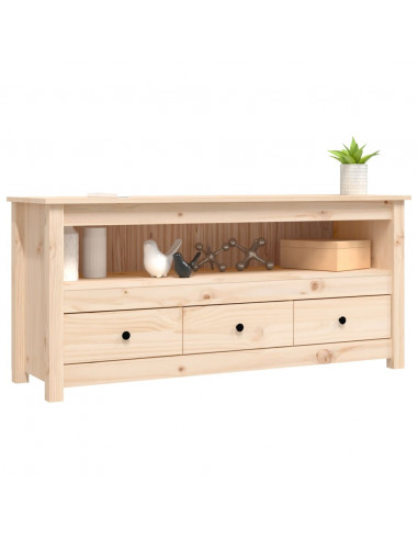 Mobile Porta TV 114x35x52 cm in Legno Massello di Pino