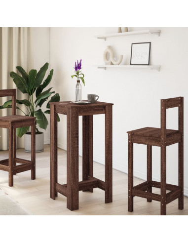 Tavolo da Bar Rovere Marrone 51x50x103,5 cm in Truciolato