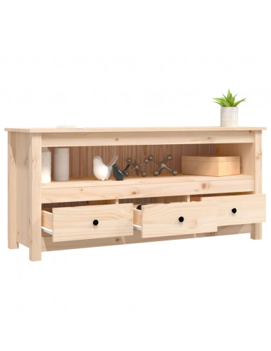 Mobile Porta TV 114x35x52 cm in Legno Massello di Pino