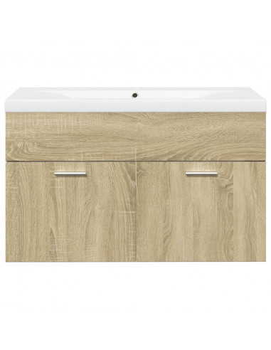 Mobile da Bagno con Lavabo Integrato Rovere Sonoma