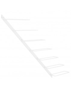 Portavini da Parete per 7 Bottiglie Metallo Bianco 2