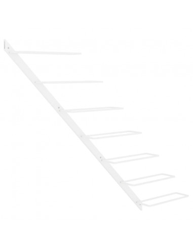 Portavini da Parete per 7 Bottiglie Metallo Bianco