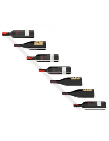 Portavini da Parete per 7 Bottiglie Metallo Bianco