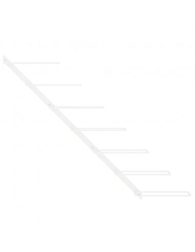 Portavini da Parete per 7 Bottiglie Metallo Bianco