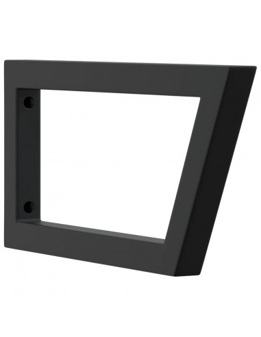 Reggimensole per Lavabo 2 pz Nere Trapezio in Acciaio