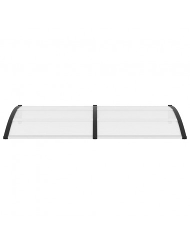Pensilina per Porta Nera e Trasparente 200x75 cm in PC