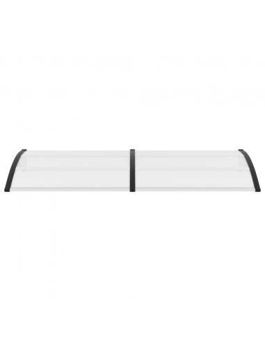 Pensilina per Porta Nera e Trasparente 240x75 cm in PC