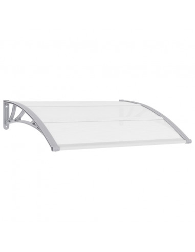 Pensilina per Porta Grigia e Trasparente 120x75 cm in PC