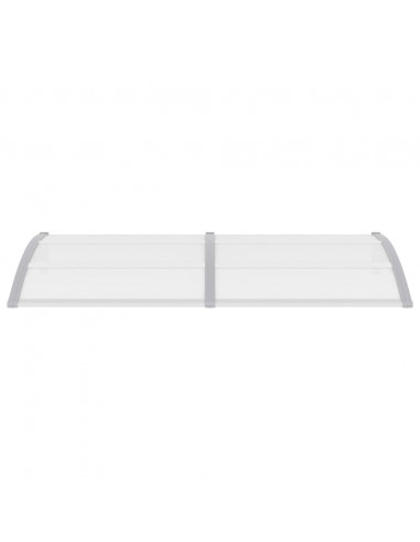 Pensilina per Porta Grigia e Trasparente 200x75 cm in PC