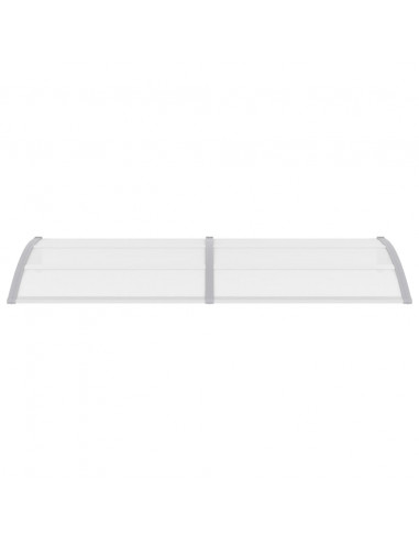 Pensilina per Porta Grigia e Trasparente 240x75 cm in PC