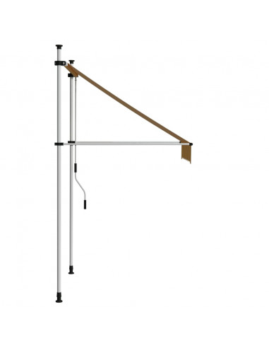 Tenda da Sole Retrattile Manuale 100 cm Strisce Arancio Bianche