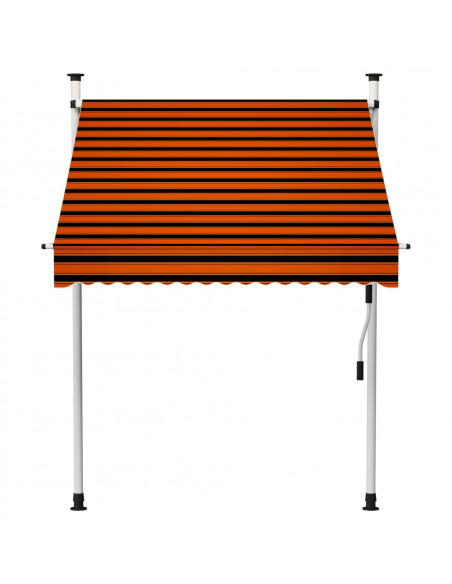 Tenda da Sole Retrattile Manuale 150 cm Arancione e Marrone