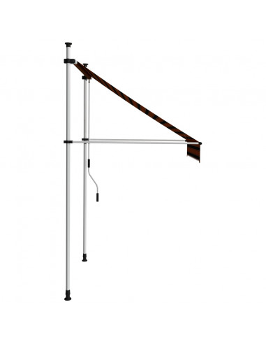 Tenda da Sole Retrattile Manuale 150 cm Arancione e Marrone