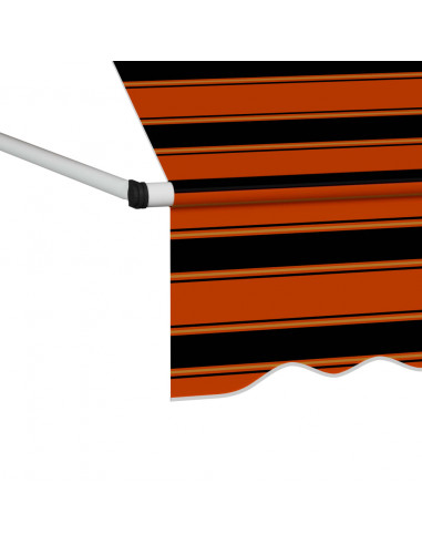 Tenda da Sole Retrattile Manuale 150 cm Arancione e Marrone