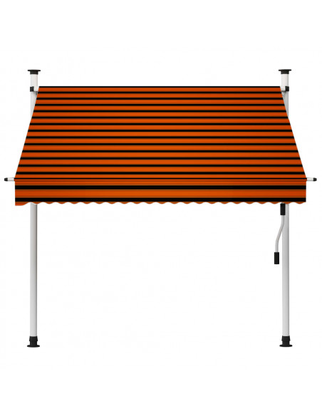 Tenda da Sole Retrattile Manuale 200 cm Arancione e Marrone