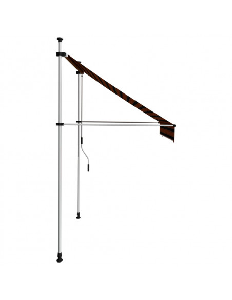 Tenda da Sole Retrattile Manuale 200 cm Arancione e Marrone