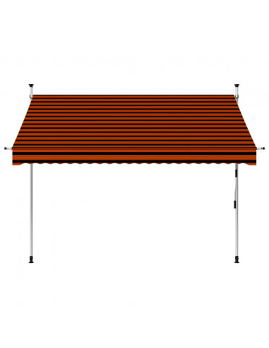 Tenda da Sole Retrattile Manuale 250 cm Arancione e Marrone
