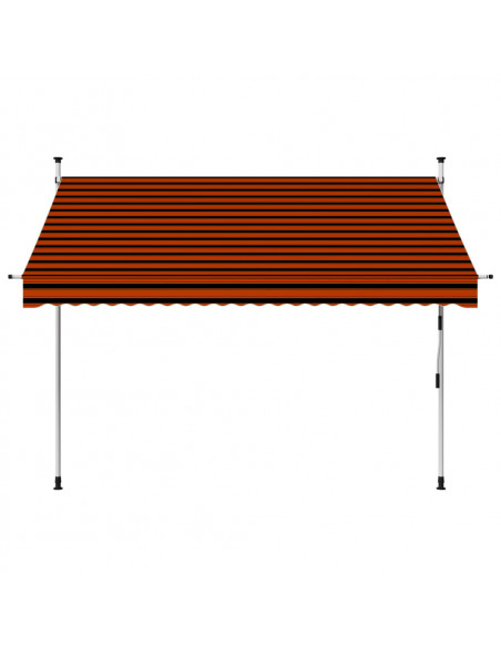 Tenda da Sole Retrattile Manuale 250 cm Arancione e Marrone