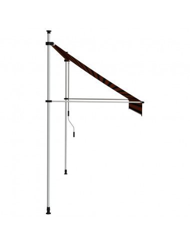 Tenda da Sole Retrattile Manuale 250 cm Arancione e Marrone