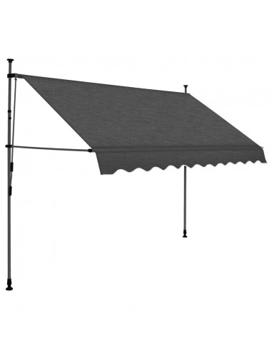 Tenda da Sole Retrattile Manuale con LED 250 cm Antracite