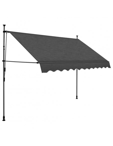 Tenda da Sole Retrattile Manuale con LED 250 cm Antracite