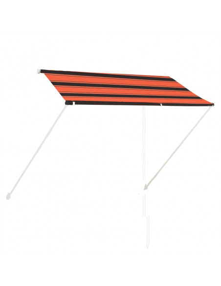 Tenda da Sole Retrattile 250x150 cm Arancione e Marrone