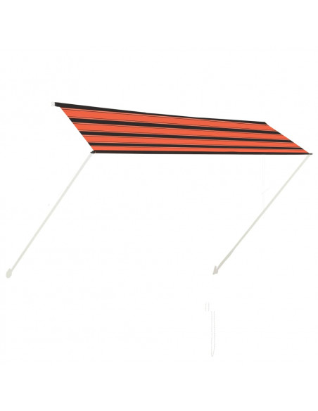 Tenda da Sole Retrattile 300x150 cm Arancione e Marrone