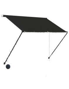 Tenda da Sole Retrattile con LED 150x150 cm Antracite 2