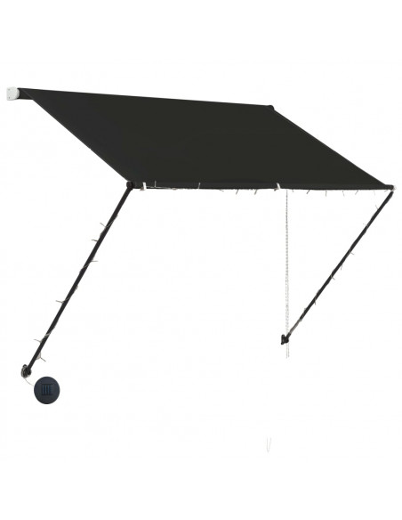 Tenda da Sole Retrattile con LED 150x150 cm Antracite