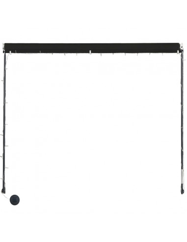 Tenda da Sole Retrattile con LED 150x150 cm Antracite