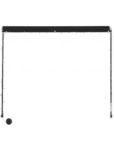 Tenda da Sole Retrattile con LED 350x150 cm Antracite
