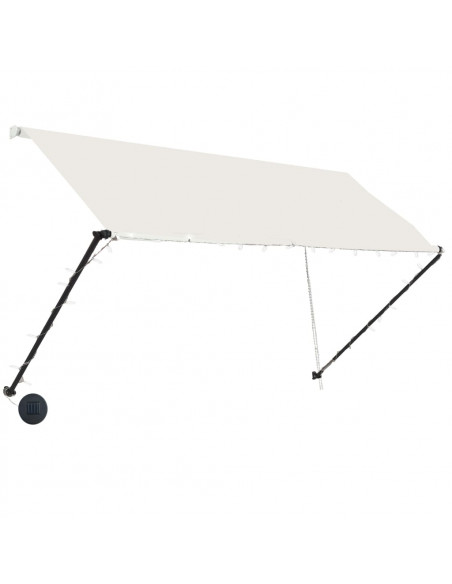 Tenda da Sole Retrattile con LED 250x150 cm Crema