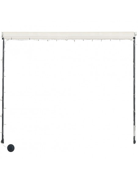 Tenda da Sole Retrattile con LED 250x150 cm Crema