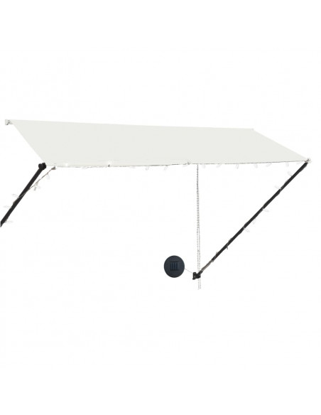 Tenda da Sole Retrattile con LED 300x150 cm Crema